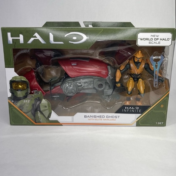💜Halo INFINITE 4" Figure & Vehicle Banished Ghost & Elite Warlord Figure Set - Picture 8 of 10